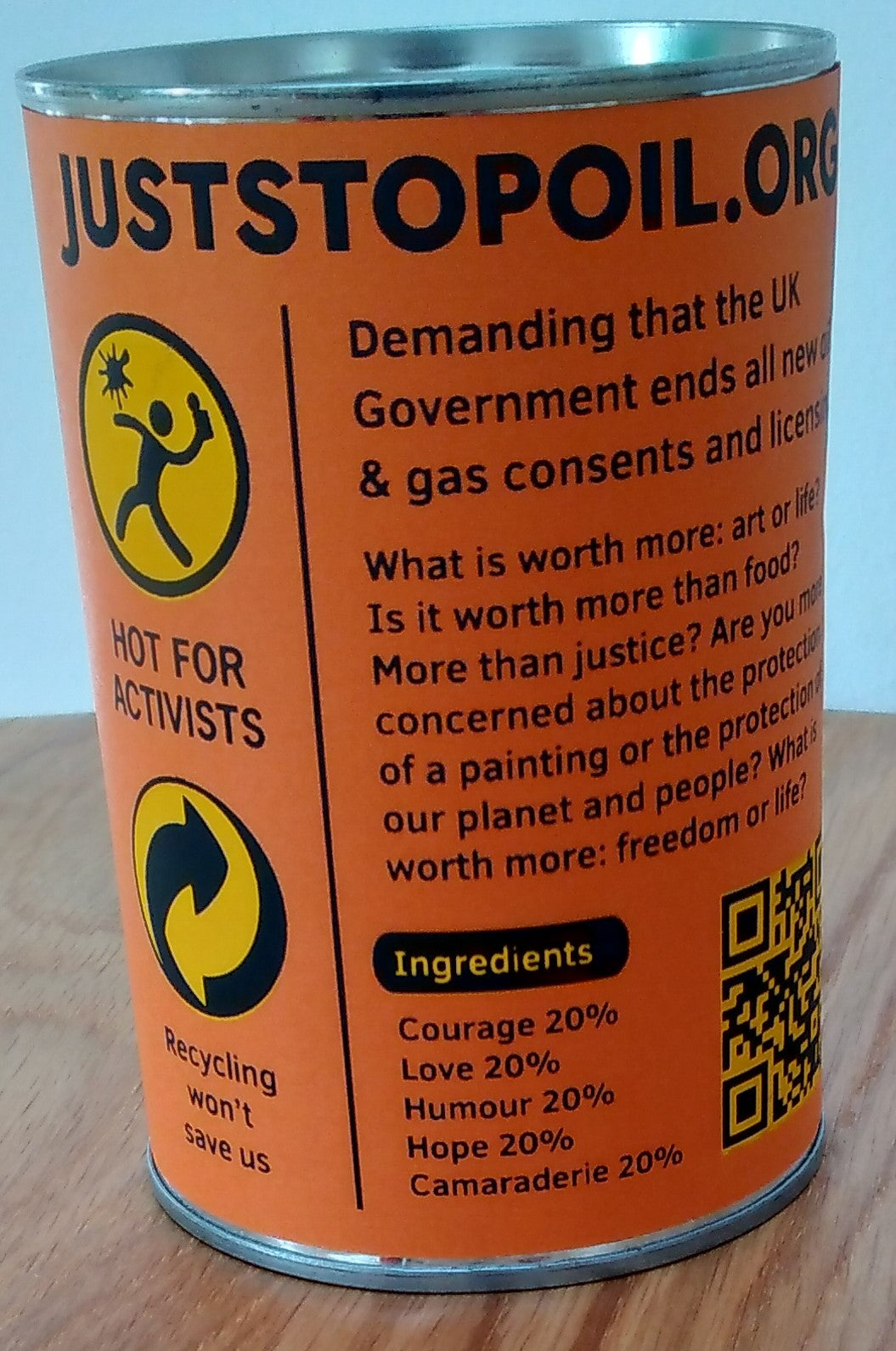 Limited edition Soup Can - Miles Glyn Paris 68 (Orange)