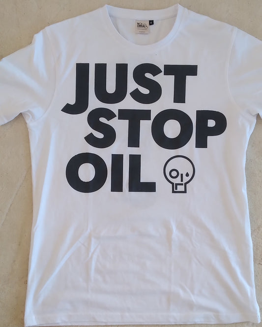 Official "What happens next?" No Sweat Just Stop Oil T-Shirt, White