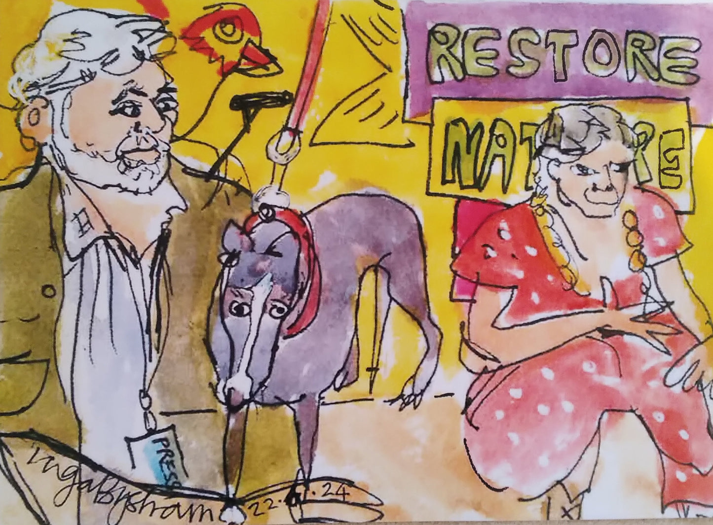 Restore Nature Now, Parliament Square 22/6/24 - Inga Bystram (A3)