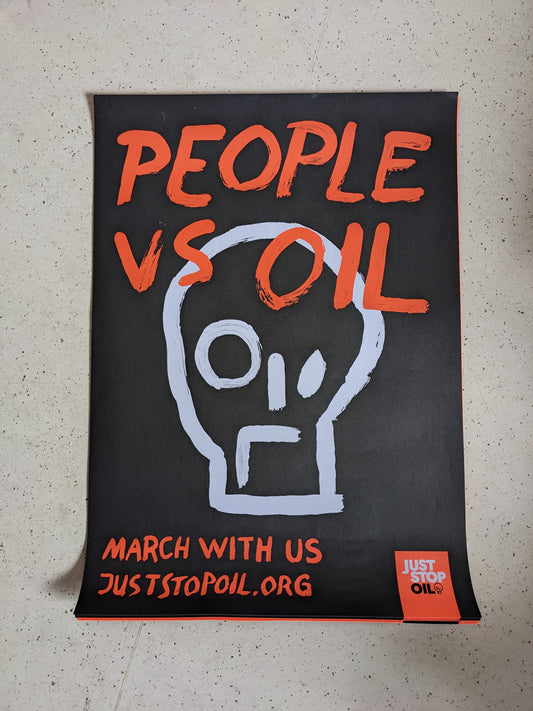 PEOPLE vs OIL poster, black – 30 copies