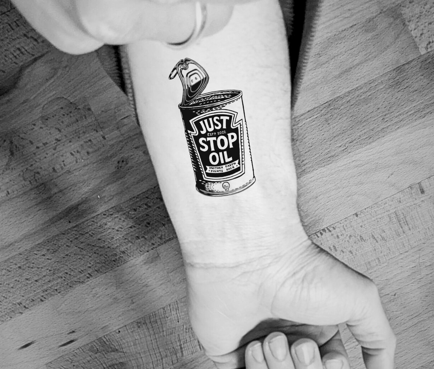 Just Stop Oil Temporary Tattoo Set